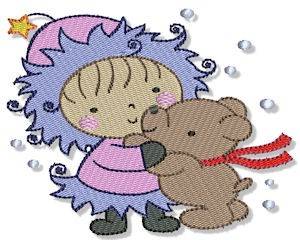 Picture of Little Eskimo & Bear Machine Embroidery Design