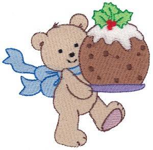 Picture of Christmas Teddy & Cookie Machine Embroidery Design
