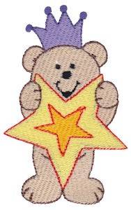 Picture of Christmas Bear & Star Machine Embroidery Design