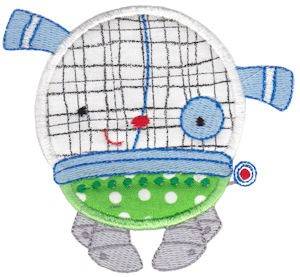 Picture of Robot Puppy Applique Machine Embroidery Design