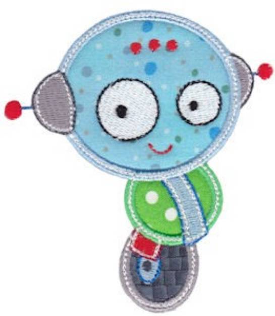Picture of Stacked Robot Applique Machine Embroidery Design