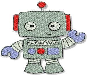 Picture of Little Robot Machine Embroidery Design