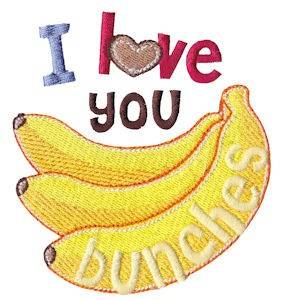 Picture of I Love You Bunches Machine Embroidery Design