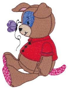 Picture of Patchy Puppy & Butterfly Machine Embroidery Design