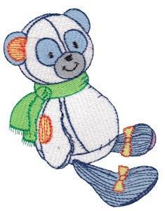 Picture of Patchy The Panda Machine Embroidery Design