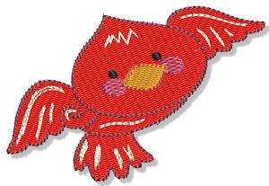 Picture of Cartoon Red Bird Machine Embroidery Design