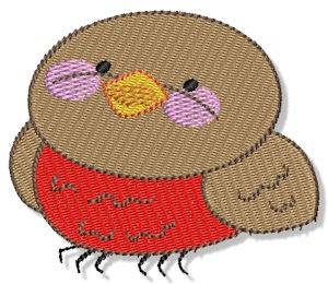 Picture of Plump Cartoon Bird Machine Embroidery Design