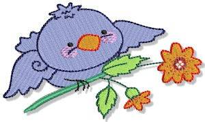 Picture of Cartoon Blue Bird Machine Embroidery Design