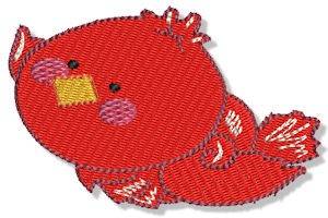 Picture of Cartoon Flying Redbird Machine Embroidery Design