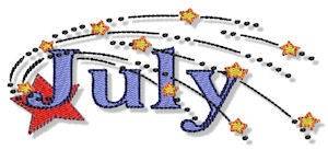 Picture of The Month Of July Machine Embroidery Design