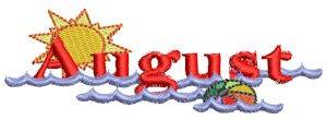 Picture of The Month Of August Machine Embroidery Design