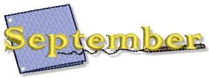 Picture of The Month Of September Machine Embroidery Design