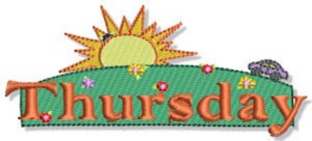 Picture of Thursday Machine Embroidery Design