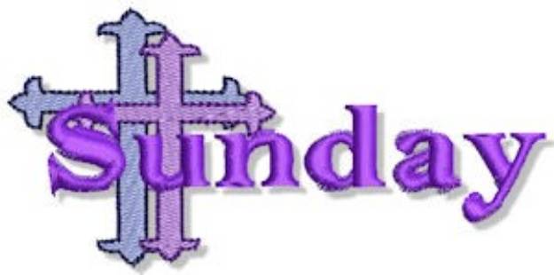 Picture of Religious Sunday Machine Embroidery Design