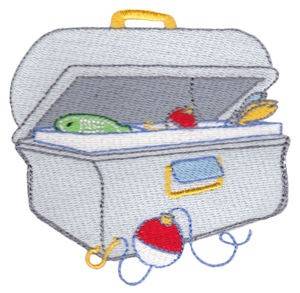 Picture of Fishing Tackle Box Machine Embroidery Design