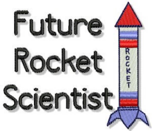 Picture of Future Rocket Scientist Machine Embroidery Design
