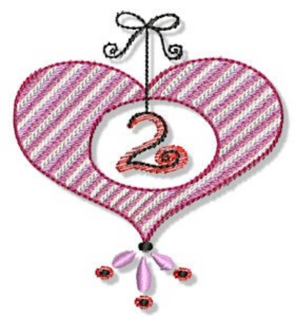 Picture of Valentines Day Ornament Machine Embroidery Design
