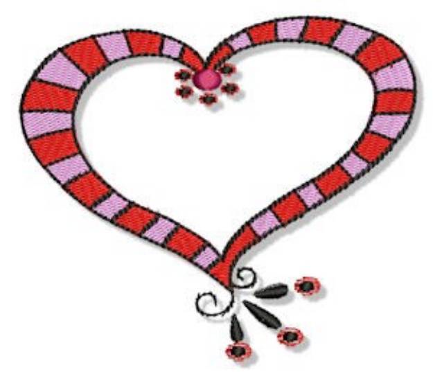Picture of Valentines Day Heart Machine Embroidery Design