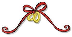 Picture of Valentines Day Ribbon Machine Embroidery Design