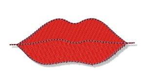 Picture of Valentine Lips Machine Embroidery Design