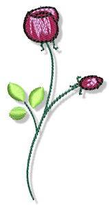 Picture of Valentines Day Rose Machine Embroidery Design