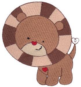 Picture of Valentine's Day Lion Machine Embroidery Design
