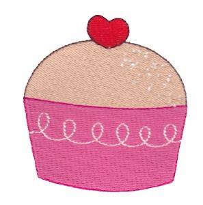 Picture of Valentines Day Cupcake Machine Embroidery Design