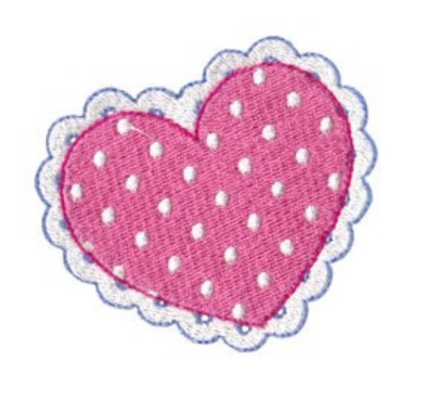 Picture of Valentines Lace Heart Machine Embroidery Design