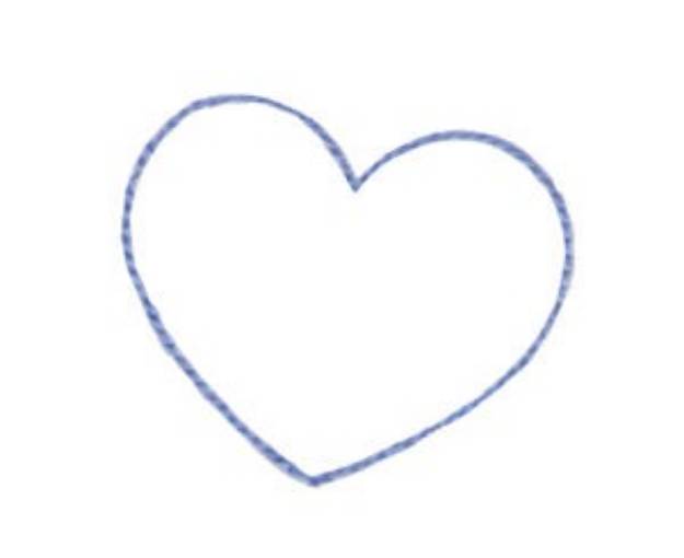 Picture of Little Valentine Heart Outline Machine Embroidery Design