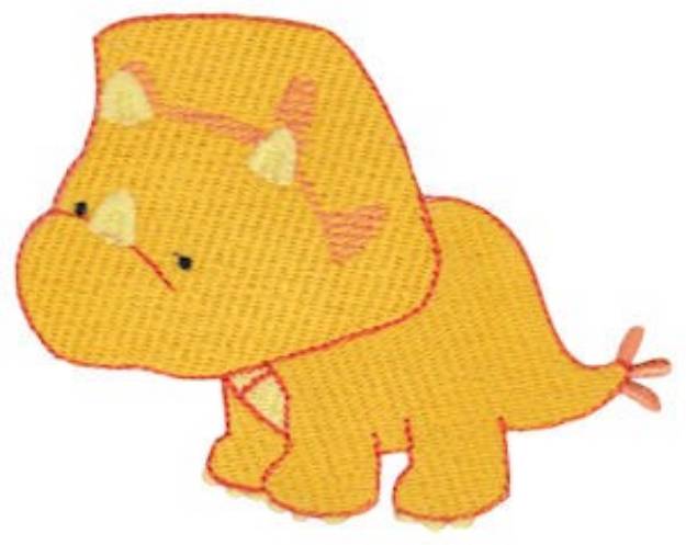 Picture of Dinomite Triceratops Machine Embroidery Design
