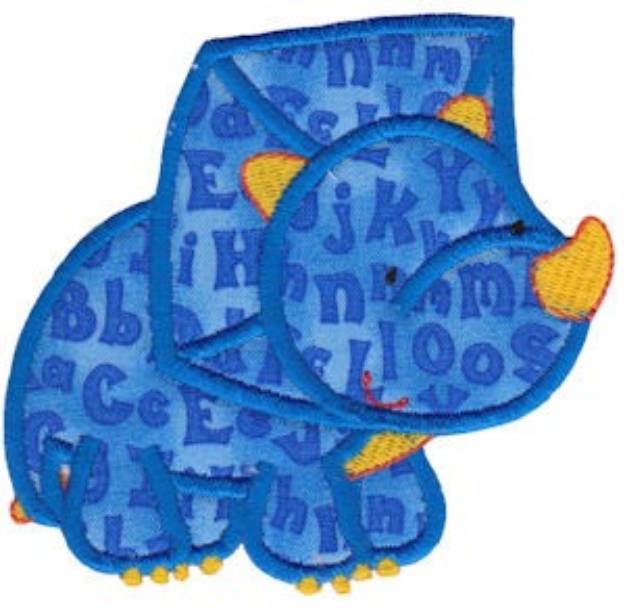 Picture of Triceratops Applique Machine Embroidery Design