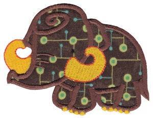 Picture of Wolly Mammoth Applique Machine Embroidery Design