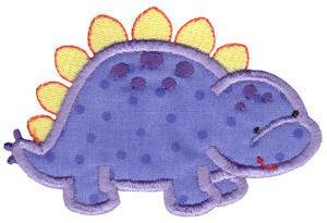 Picture of Stegosaurus Applique Machine Embroidery Design