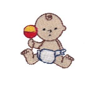 Picture of Mini Baby & Rattle Machine Embroidery Design