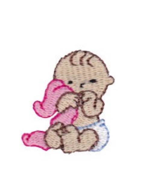 Picture of Mini Baby & Blanket Machine Embroidery Design