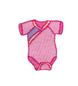 Picture of Mini Pink Baby Outfit Machine Embroidery Design