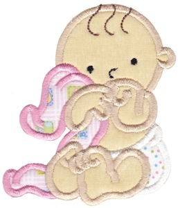Picture of Baby & Blanket Applique Machine Embroidery Design
