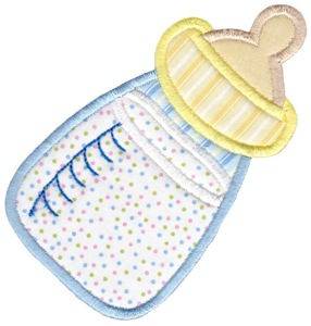 Picture of Baby Bottle Applique Machine Embroidery Design