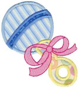 Picture of Baby Rattle Applique Machine Embroidery Design