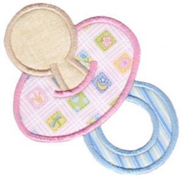 Picture of Baby Pacifier Applique Machine Embroidery Design