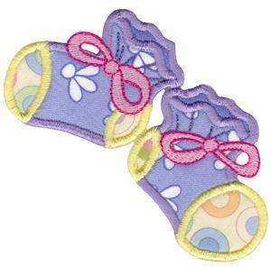 Picture of Baby Bootie Applique Machine Embroidery Design