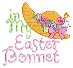 Picture of In My Easter Bonnet Machine Embroidery Design