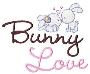 Picture of Easter Bunny Love Machine Embroidery Design