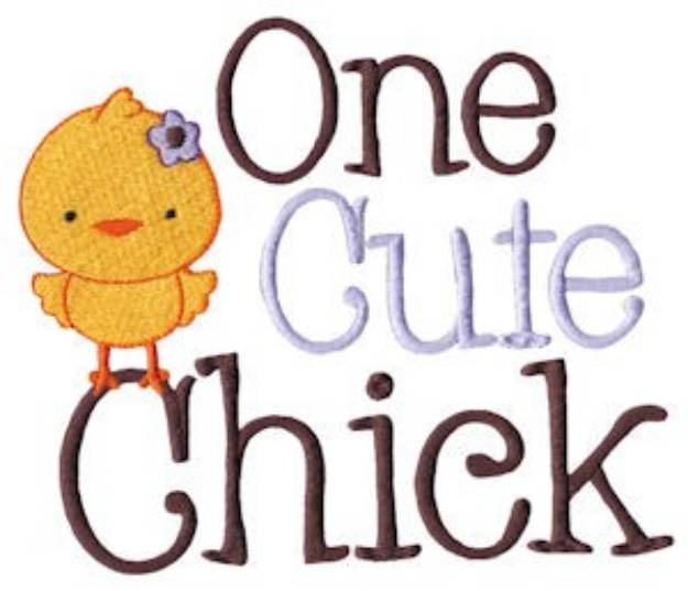 Picture of One Cute Chick Machine Embroidery Design