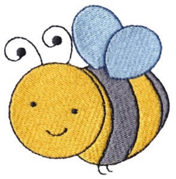 Picture of Spring Bumblebee Machine Embroidery Design