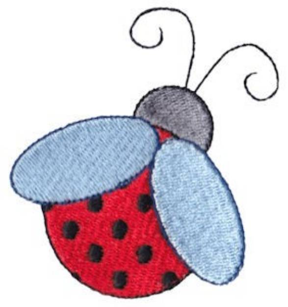 Picture of Spring Ladybug Machine Embroidery Design