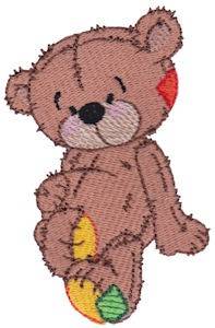 Picture of Raggedy Teddy Bear Machine Embroidery Design