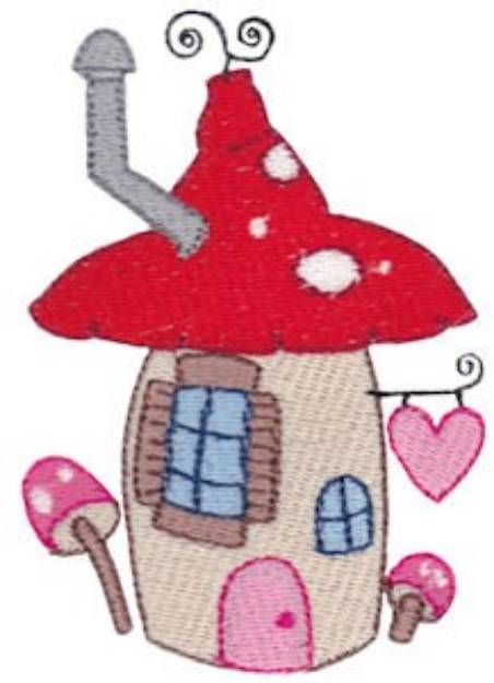 Picture of Toadstool House Machine Embroidery Design