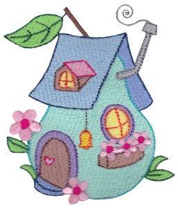 Picture of Pear House Machine Embroidery Design