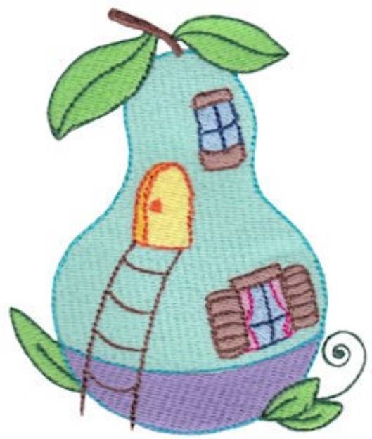 Picture of Gourd House Machine Embroidery Design